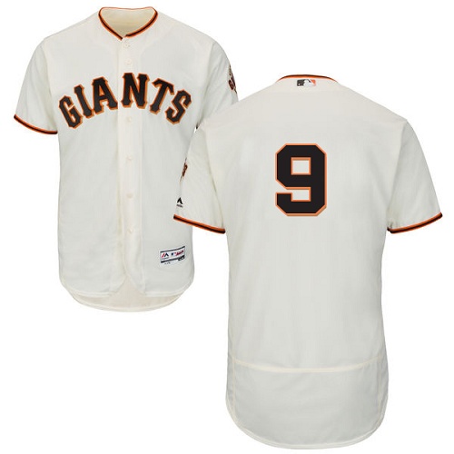 Giants #9 Brandon Belt Cream Flexbase Authentic Collection Stitched MLB Jersey